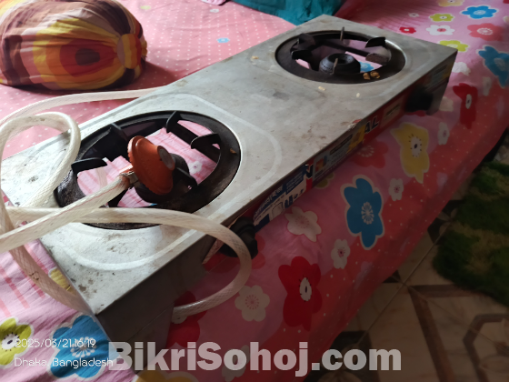 সিলিন্ডার গ্যাস সহ ২ চুলার সেট